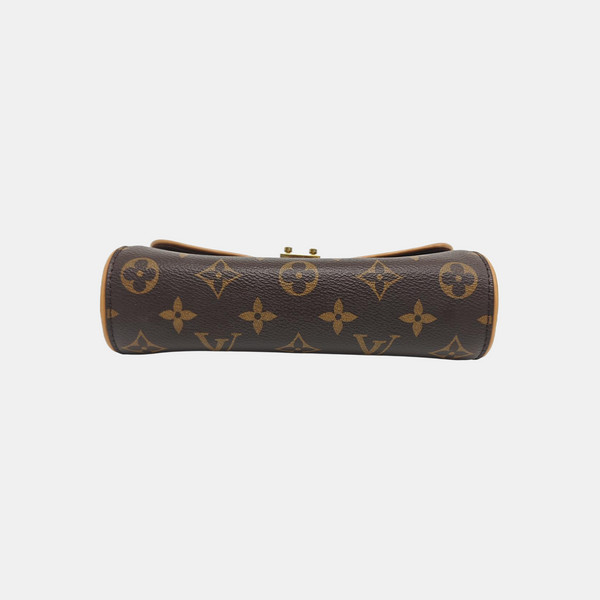 Pochette Camille Monogram Coated Canvas Brown