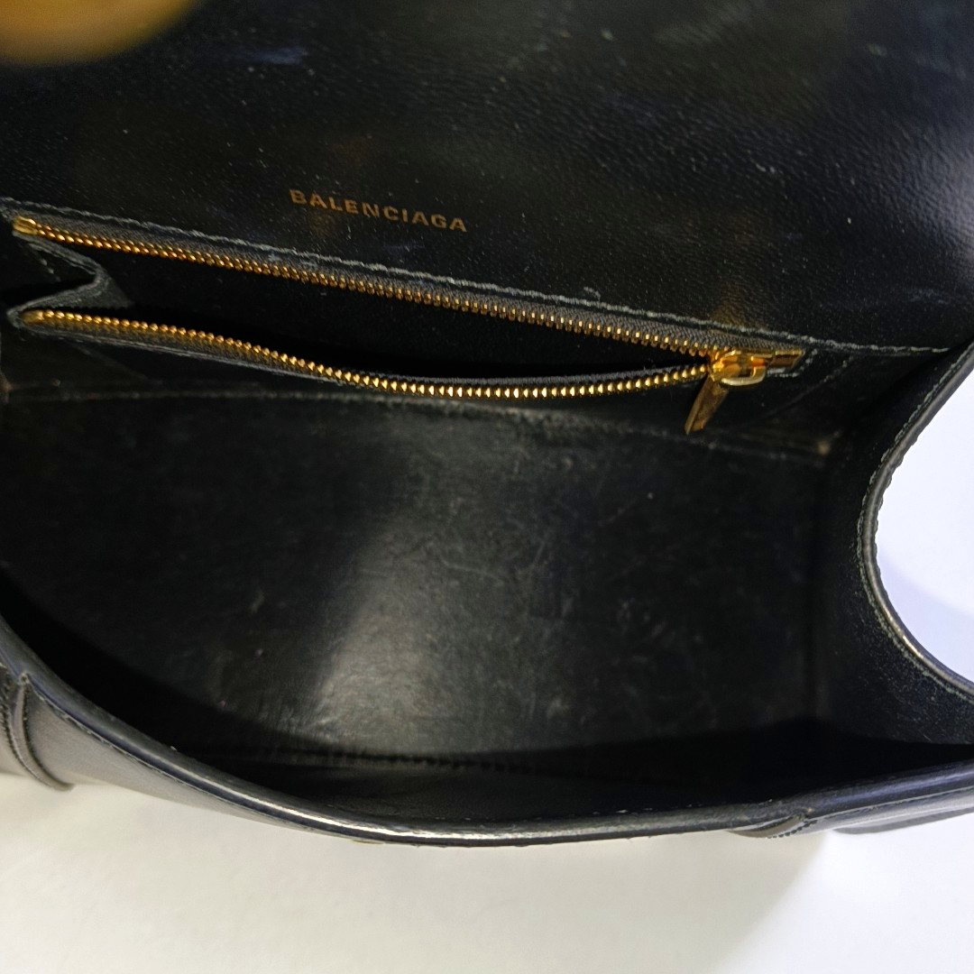 Hourglass S Calfskin Black
