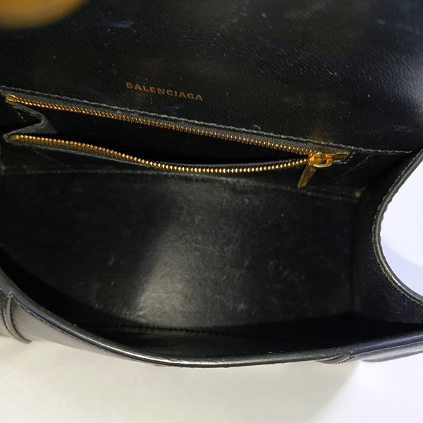 Hourglass S Calfskin Black