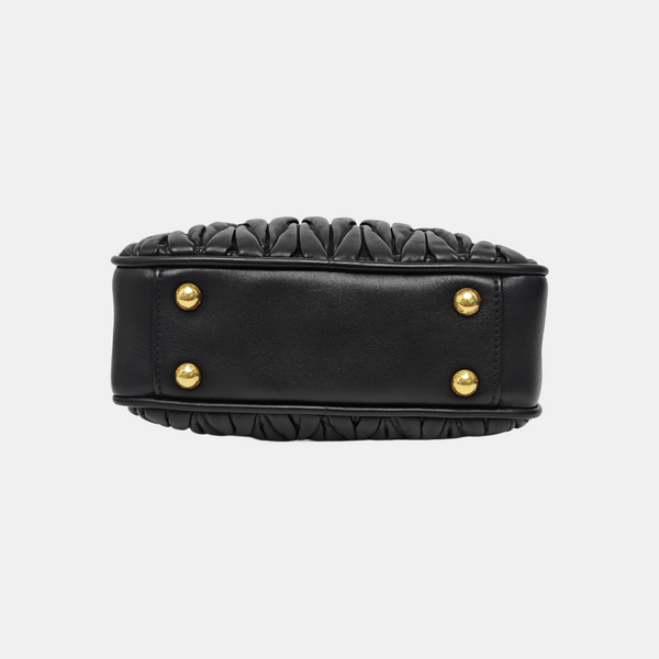 Arcadie Matelassé Small Quilted Lambskin Black