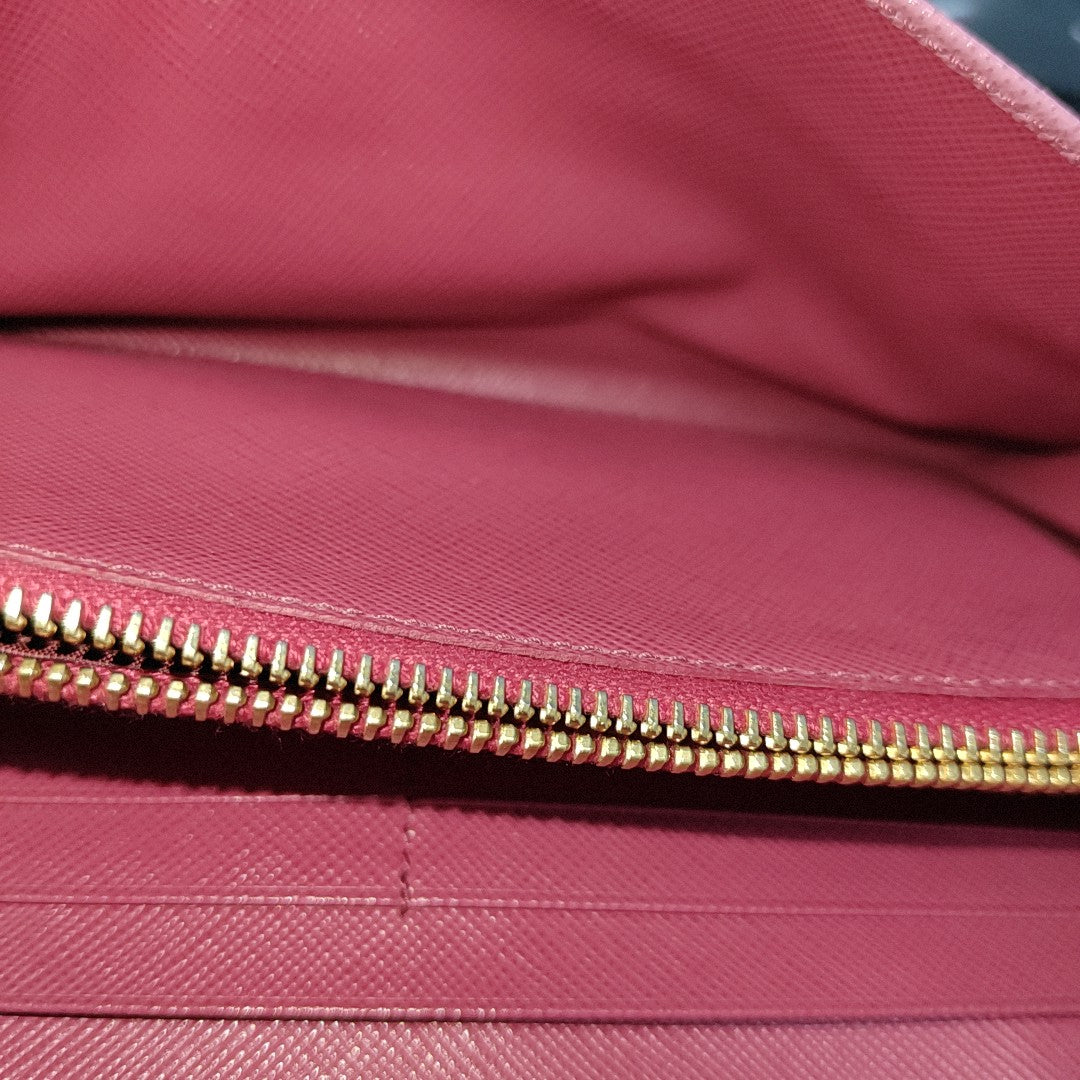 Mini Bag Saffiano Calfskin Red Wallet