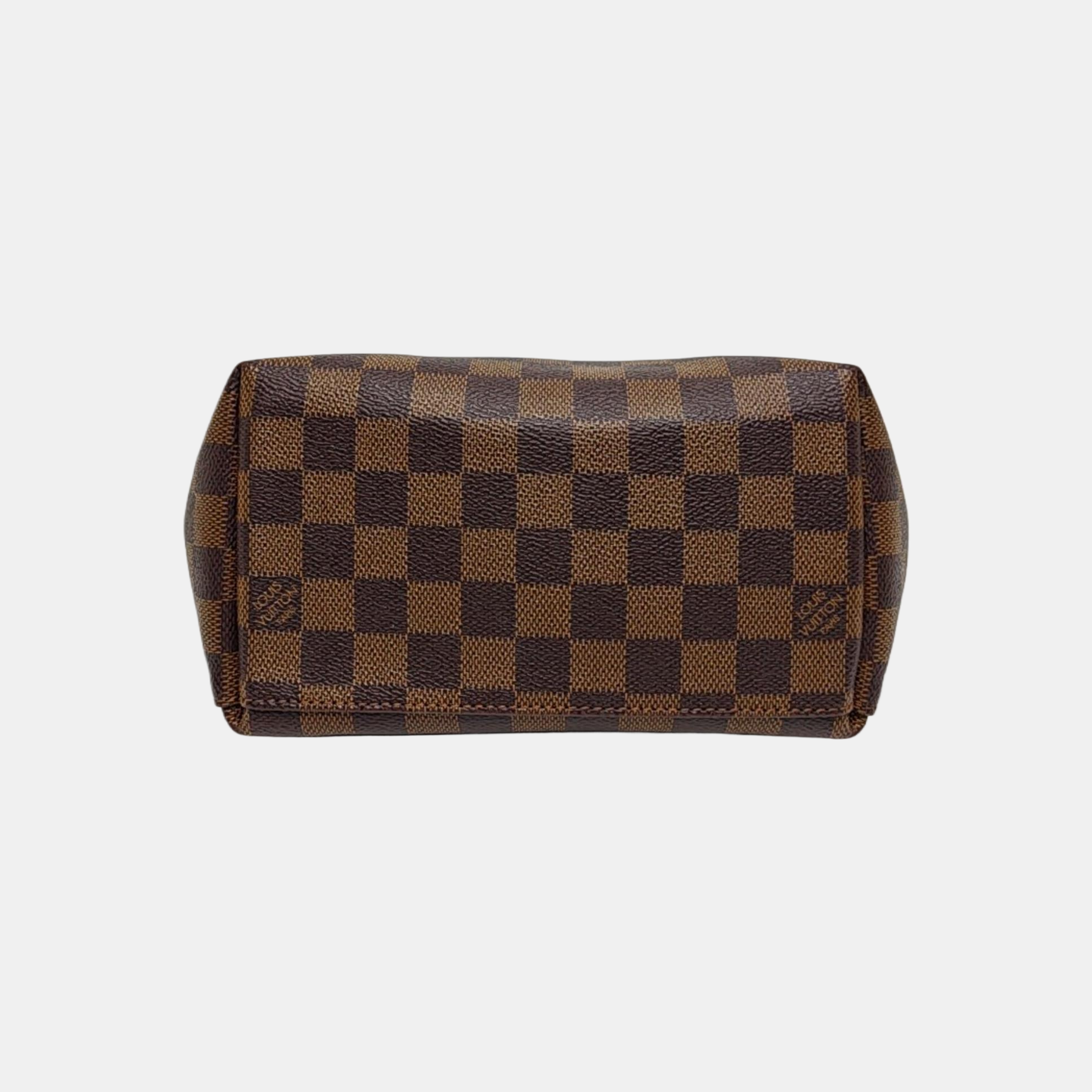 CLAPTON Damier Ebene Coated Canvas Brown