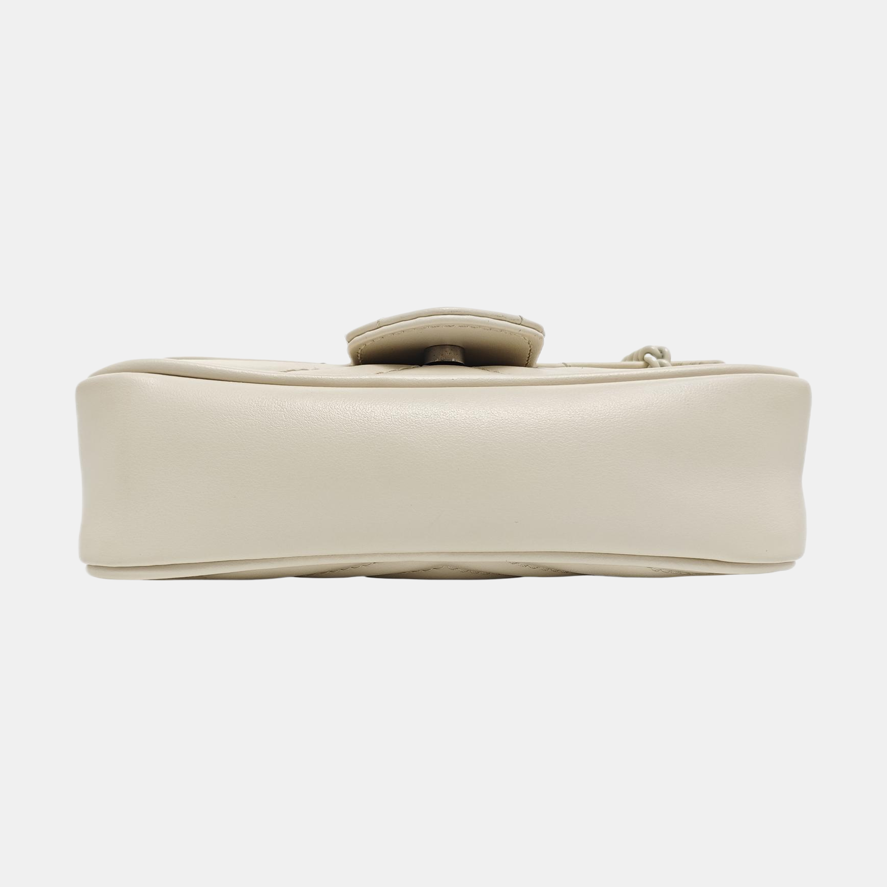 GG Marmont Mini Quilted Calfskin White