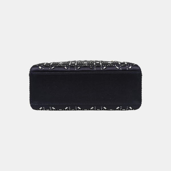 Lady Dior Mini Silk Satin Blue