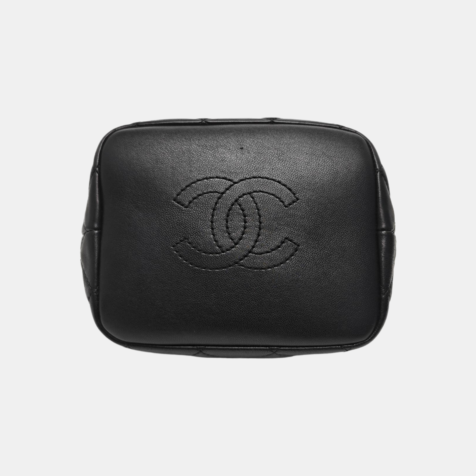 Quilted Lambskin Shoulder Bag Black
