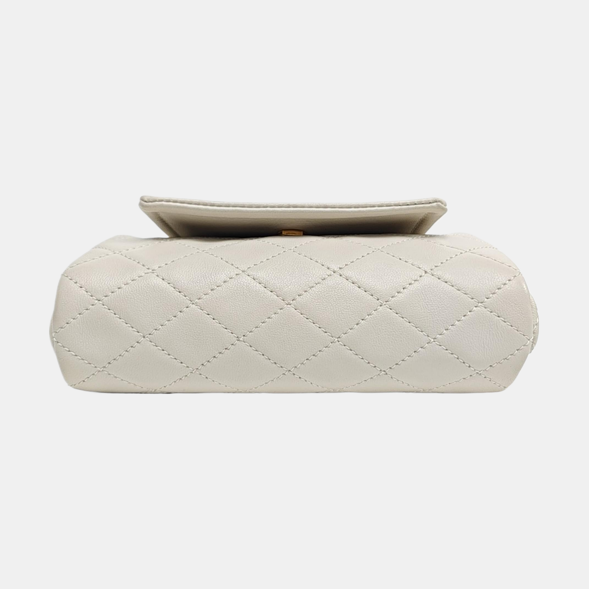 NOLITA Mini Quilted Lambskin White