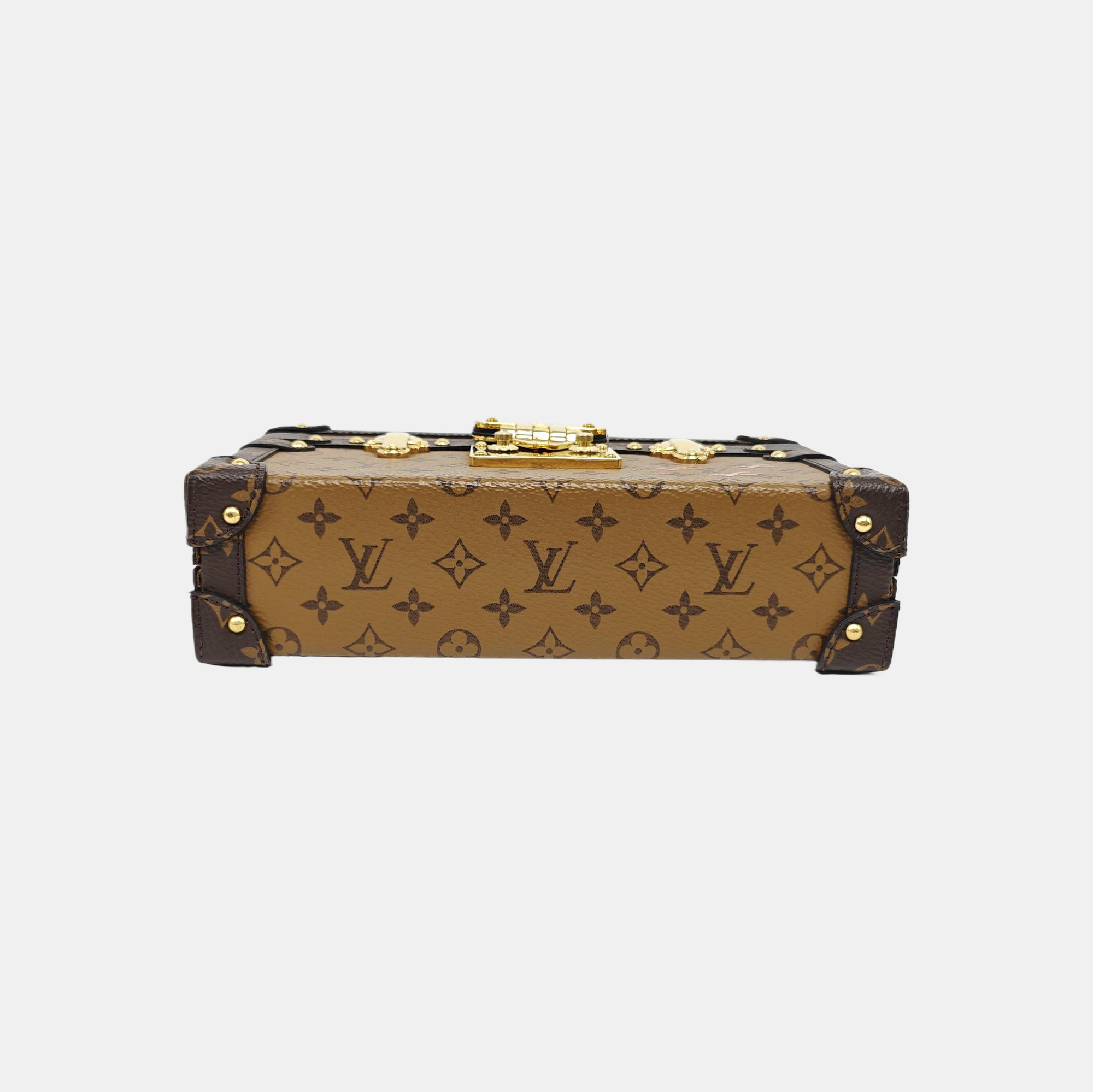 PETITE MALLE Monogram Coated Canvas Brown