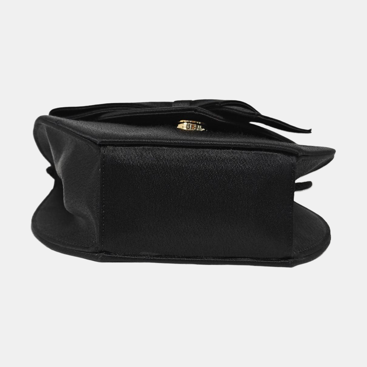 Silk Satin Shoulder Bag Black