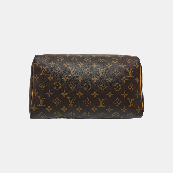 Authenticated pre-owned  SPEEDY 30 Monogram Coated Canvas Brown - Top Handle Bag at Looply
