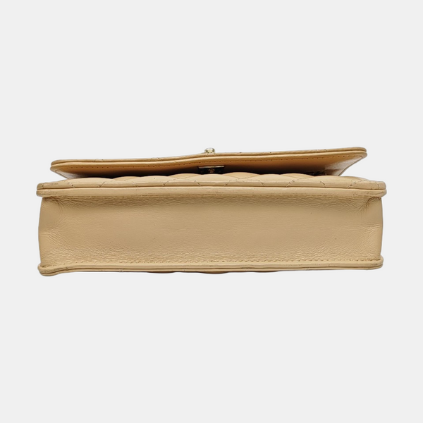 WOC Quilted Lambskin Beige