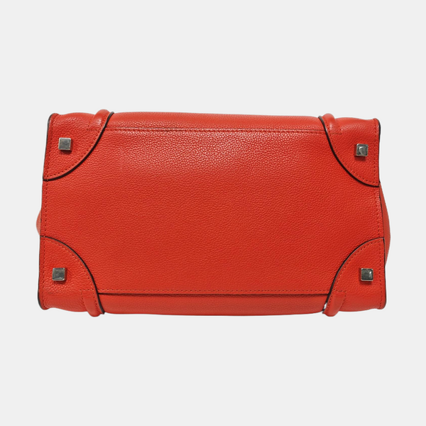 Authenticated pre-owned  LUGGAGE Mini Calfskin Red - Tote Bag at Looply