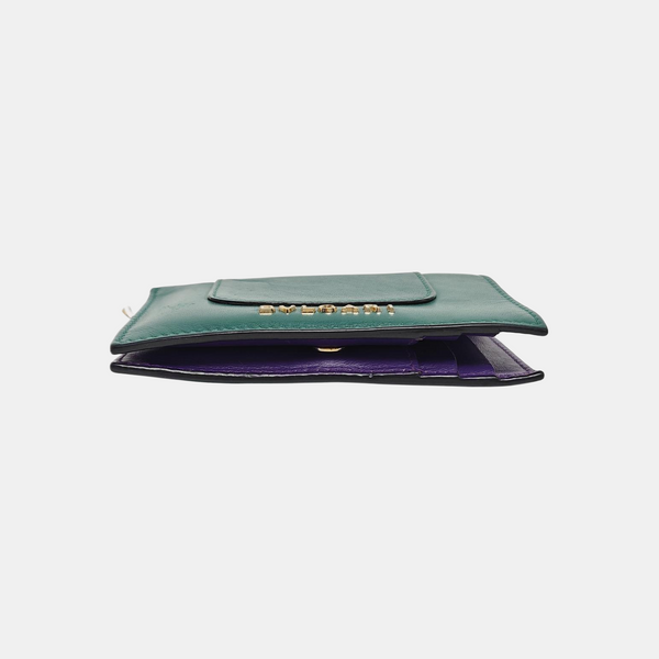 SERPENTI FOREVER Calfskin Green Card Holder