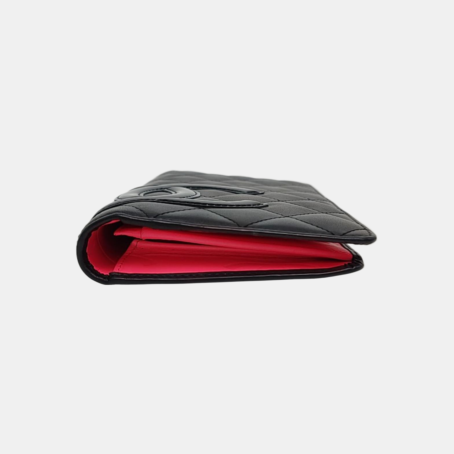 CAMBON Quilted Calfskin Black Wallet
