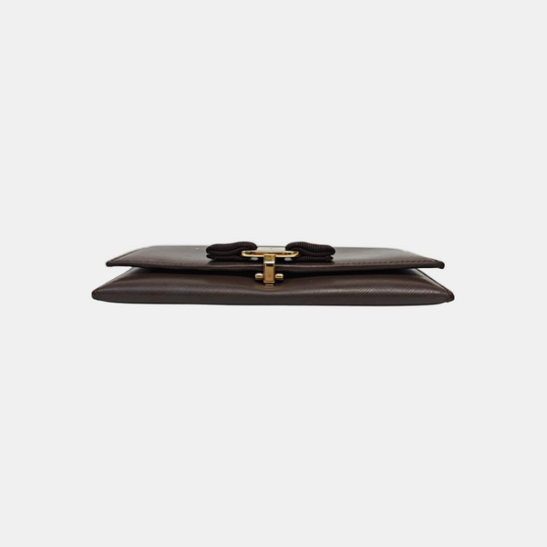 Ginny Calfskin Brown Wallet