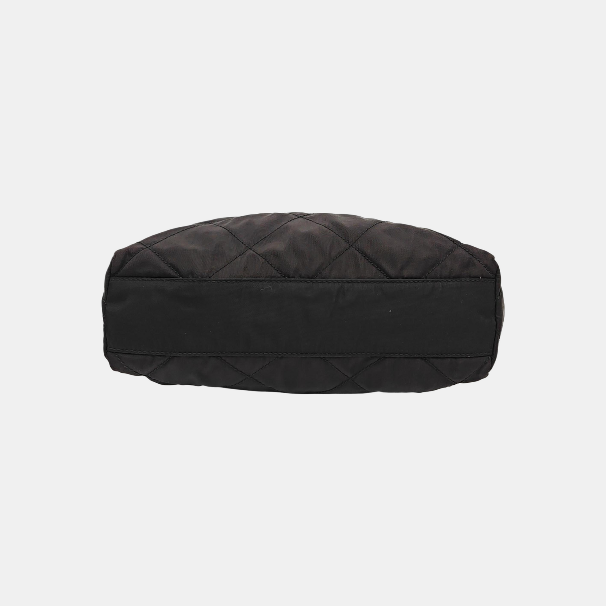 Nylon Quilted Nylon Black