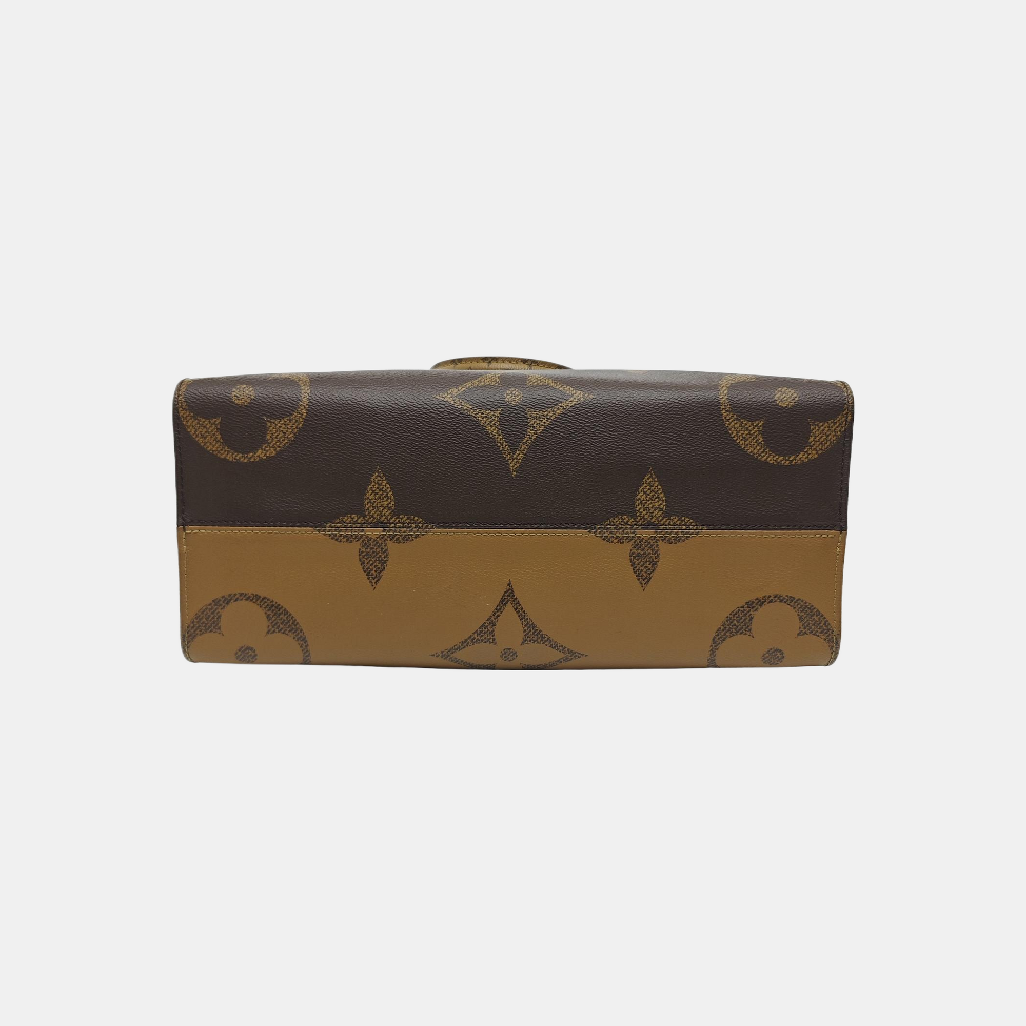 ONTHEGO MM Monogram Coated Canvas Brown
