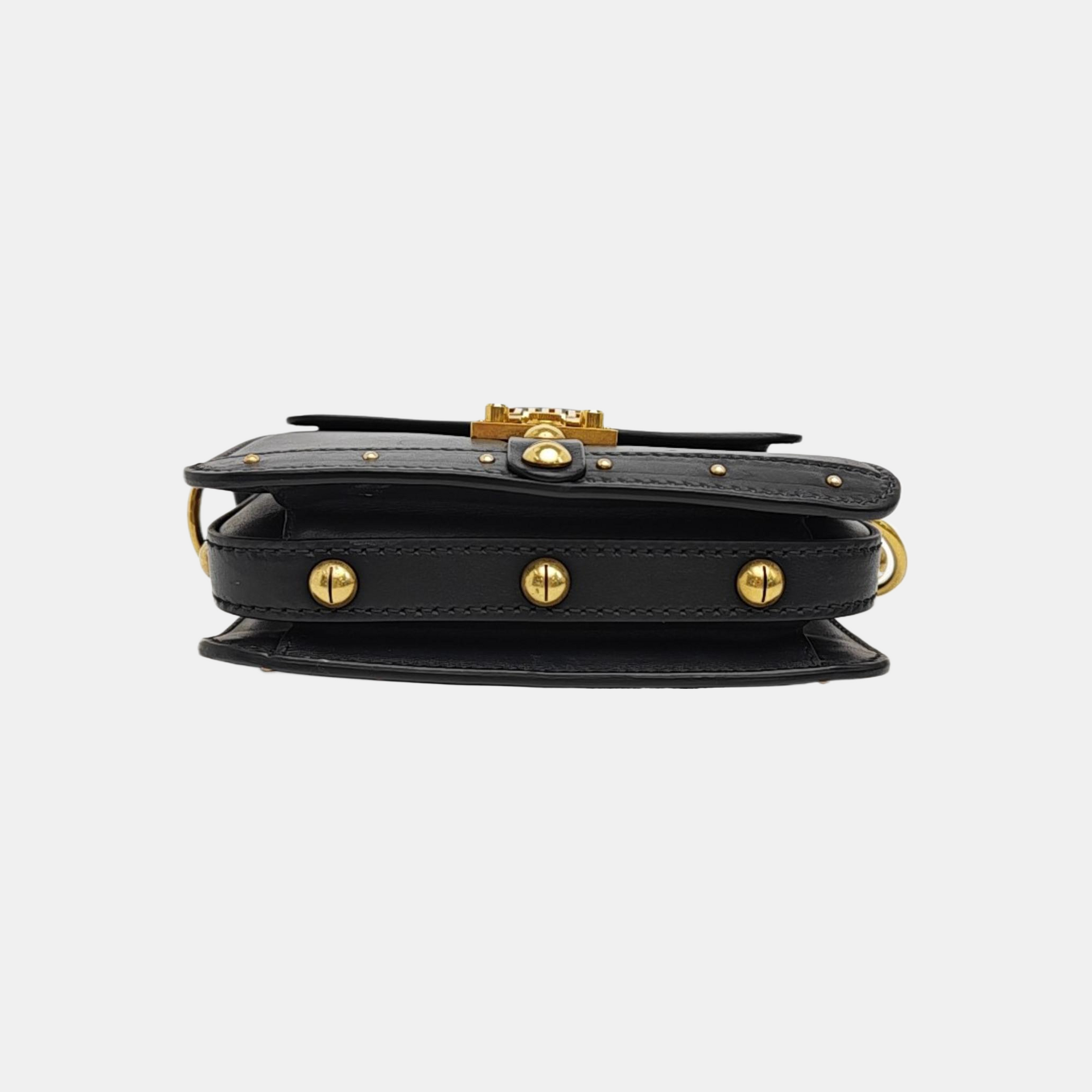 Calfskin Shoulder Bag Black
