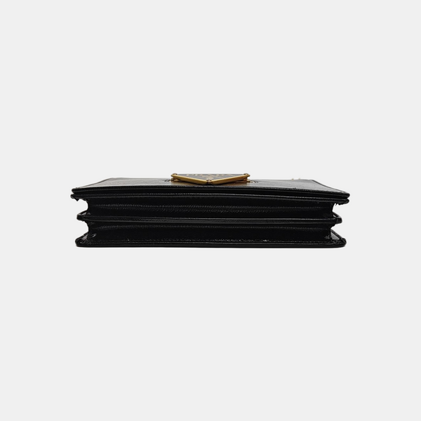 Saffiano Calfskin Shoulder Bag Black