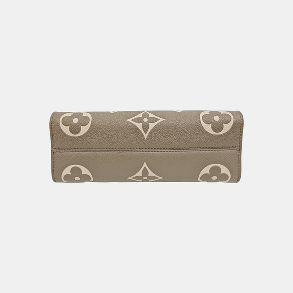 ONTHEGO EAST WEST PM Monogram Calfskin Gray