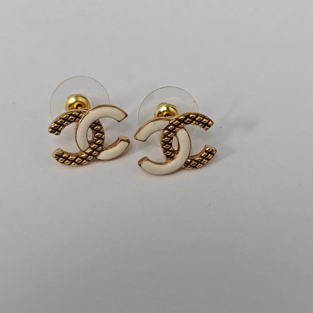 Metal Gold Stud Earrings