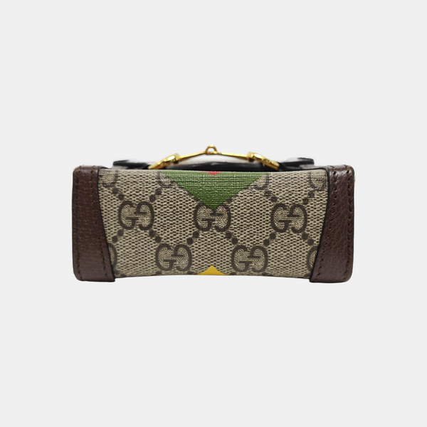 Authenticated pre-owned  Horsebit 1955 Mini Coated Canvas Beige - Shoulder Bag at Looply