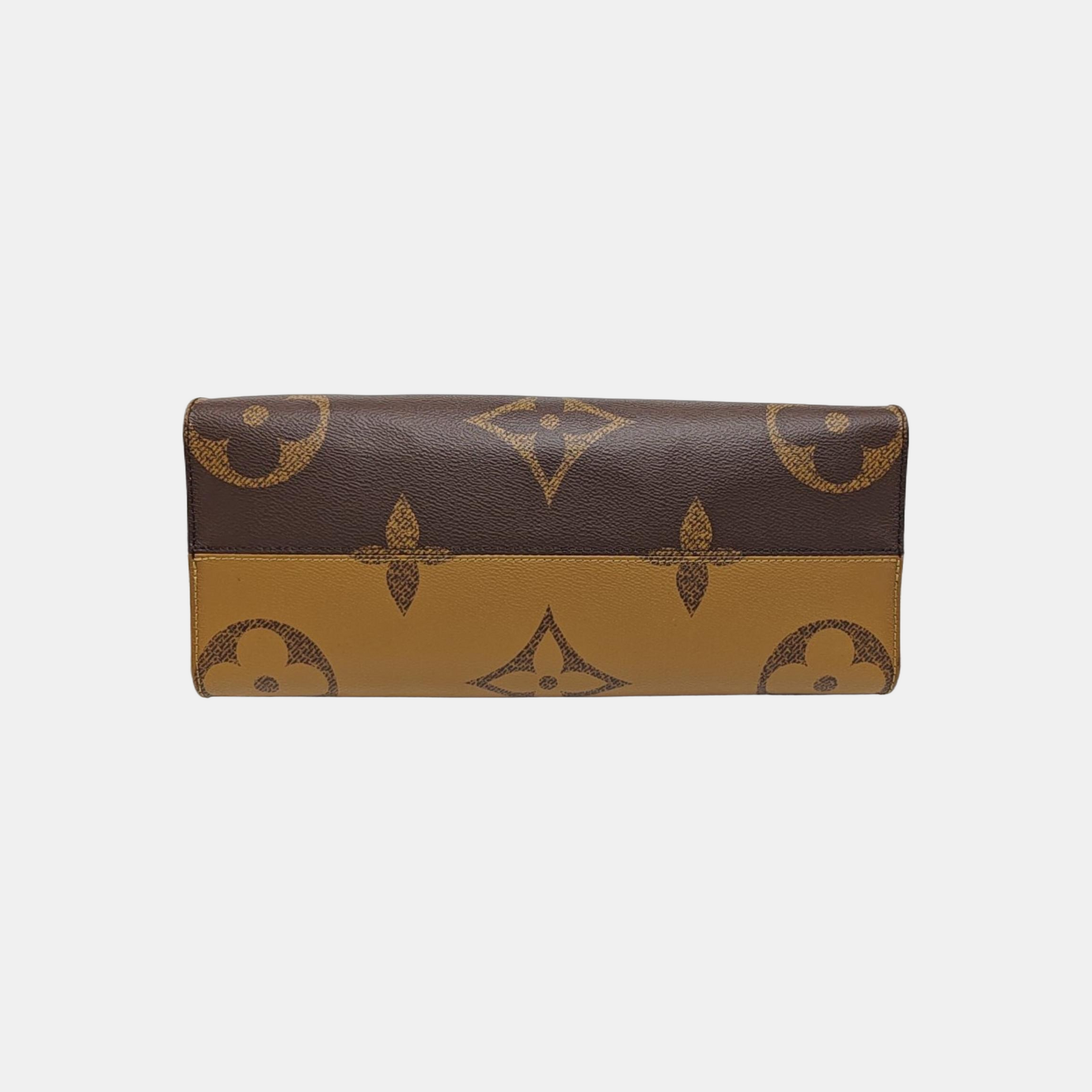 ONTHEGO MM Monogram Coated Canvas Brown