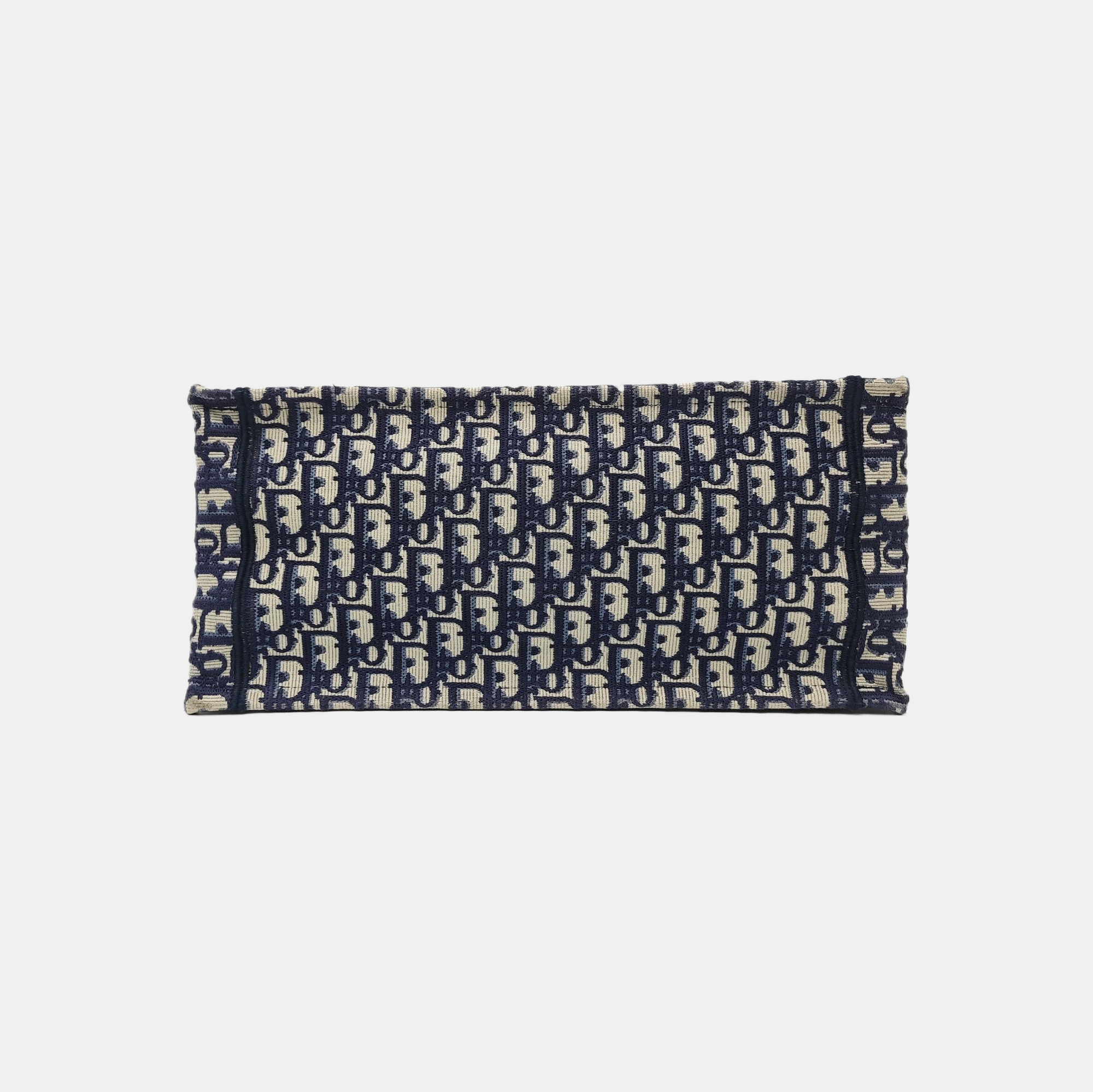 Book Tote Medium Oblique Canvas Blue