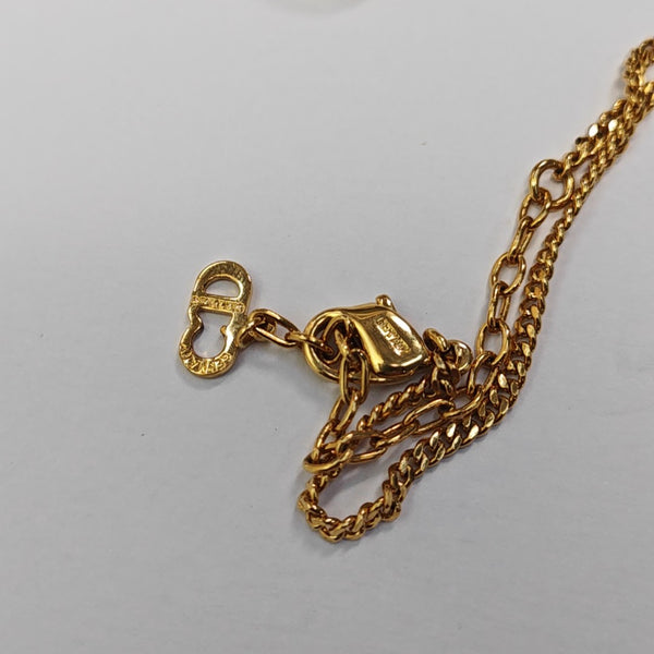 Twist Round Metal Gold Necklace