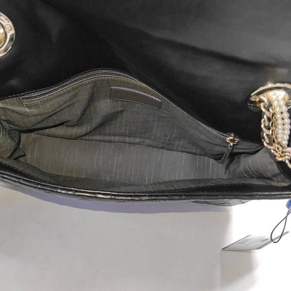Medium Quilted Lambskin Black