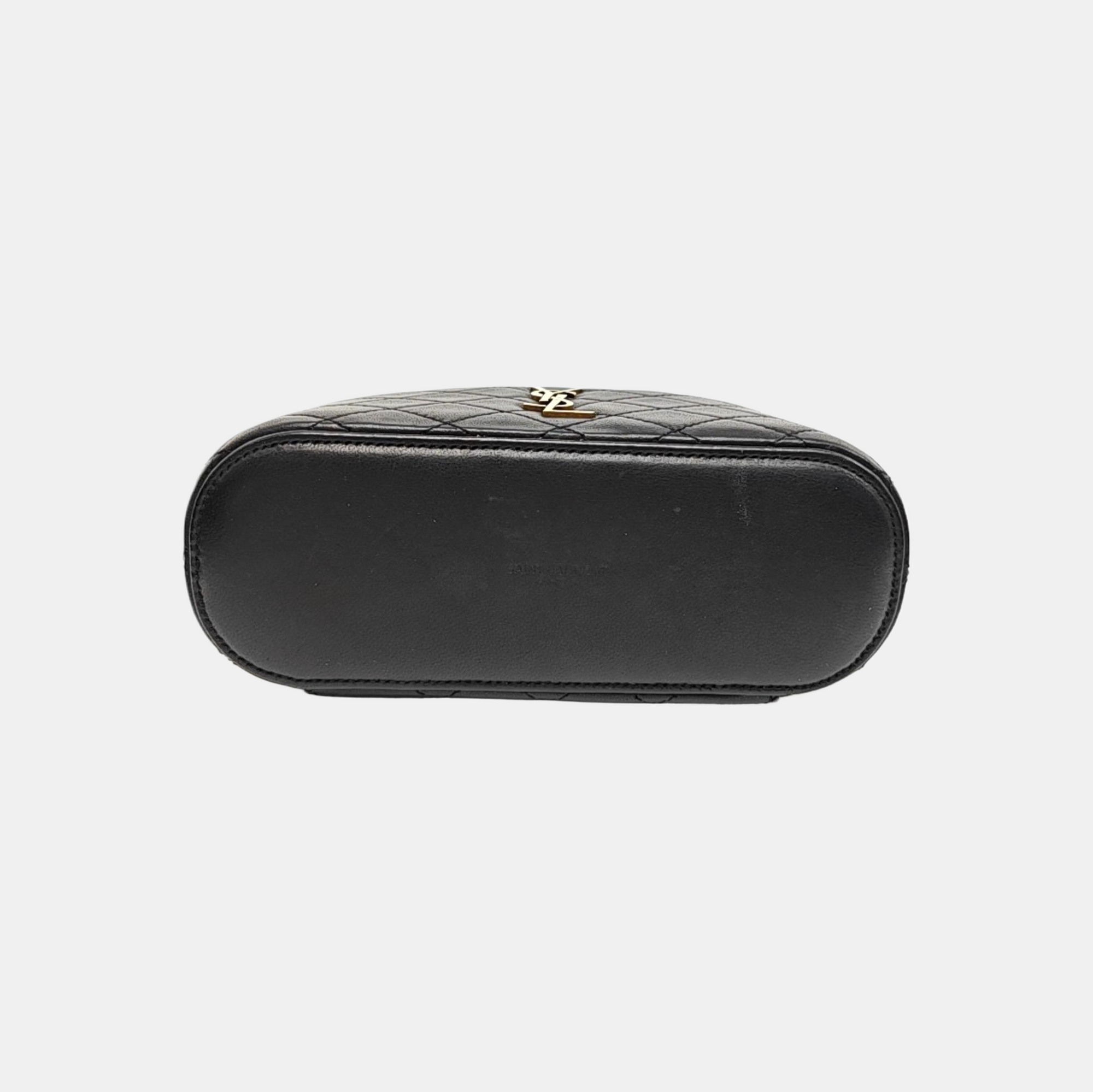 80'S VANITY Mini Quilted Lambskin Black