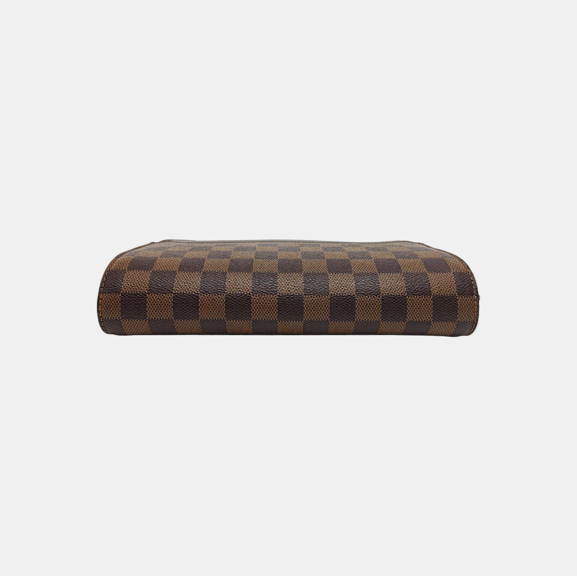 SAINT LOUIS Damier Ebene Coated Canvas Brown