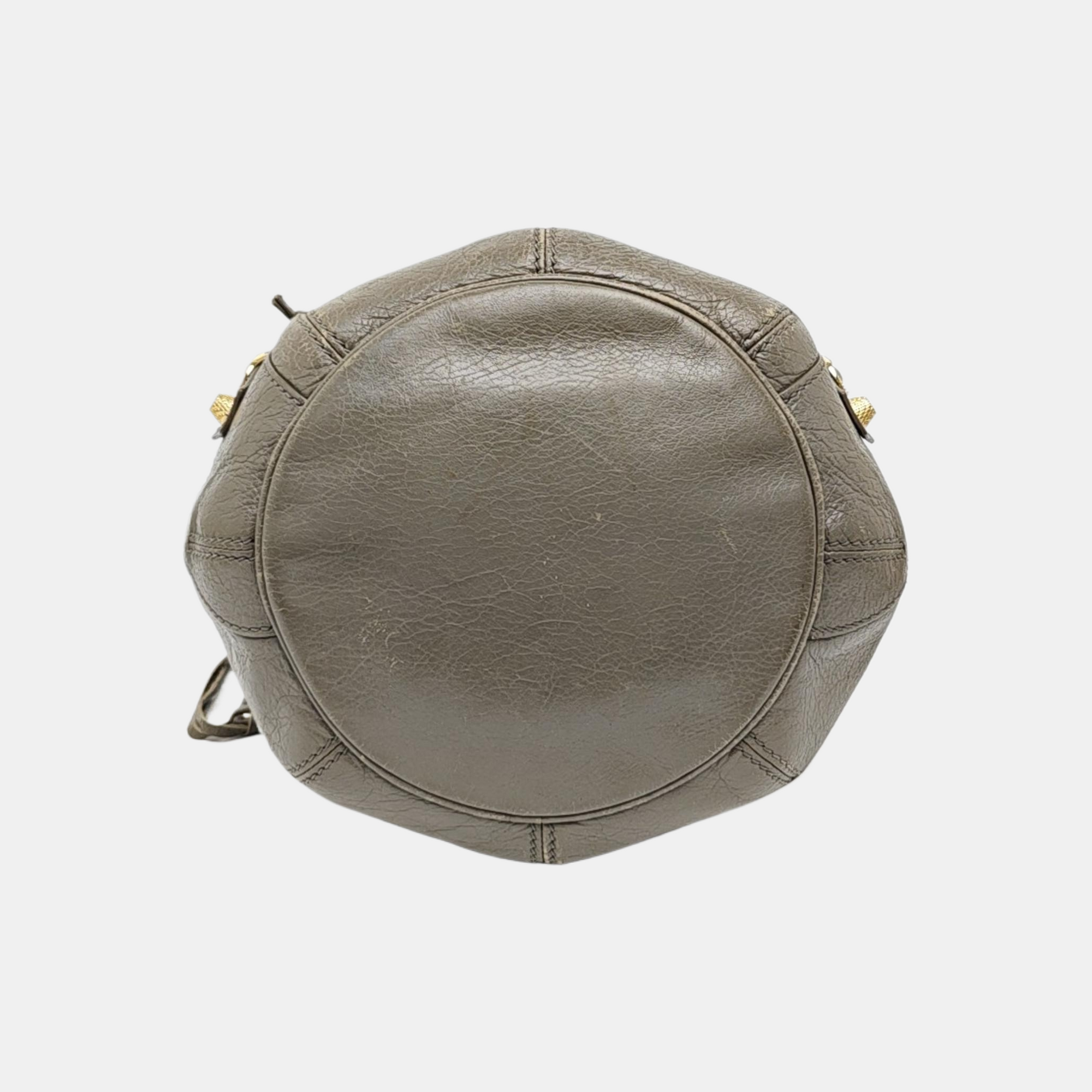 Pompon Bag Lambskin Gray