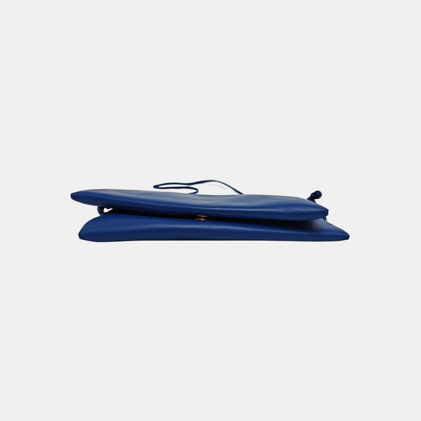 Calfskin Shoulder Bag Blue