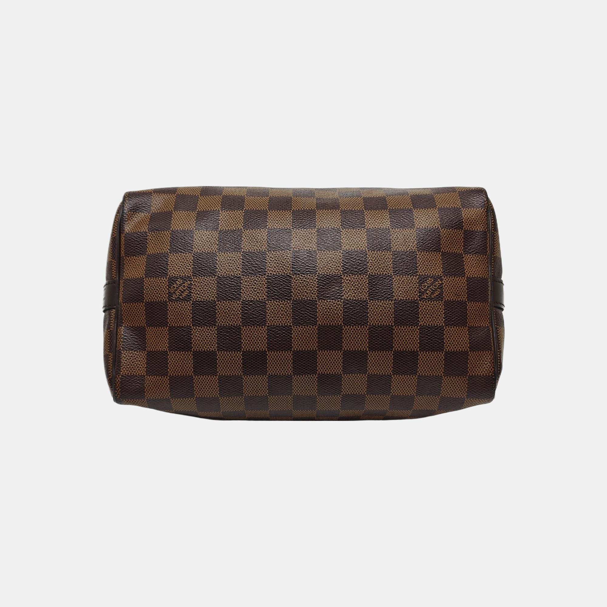 SPEEDY 25 Damier Ebene Coated Canvas Brown