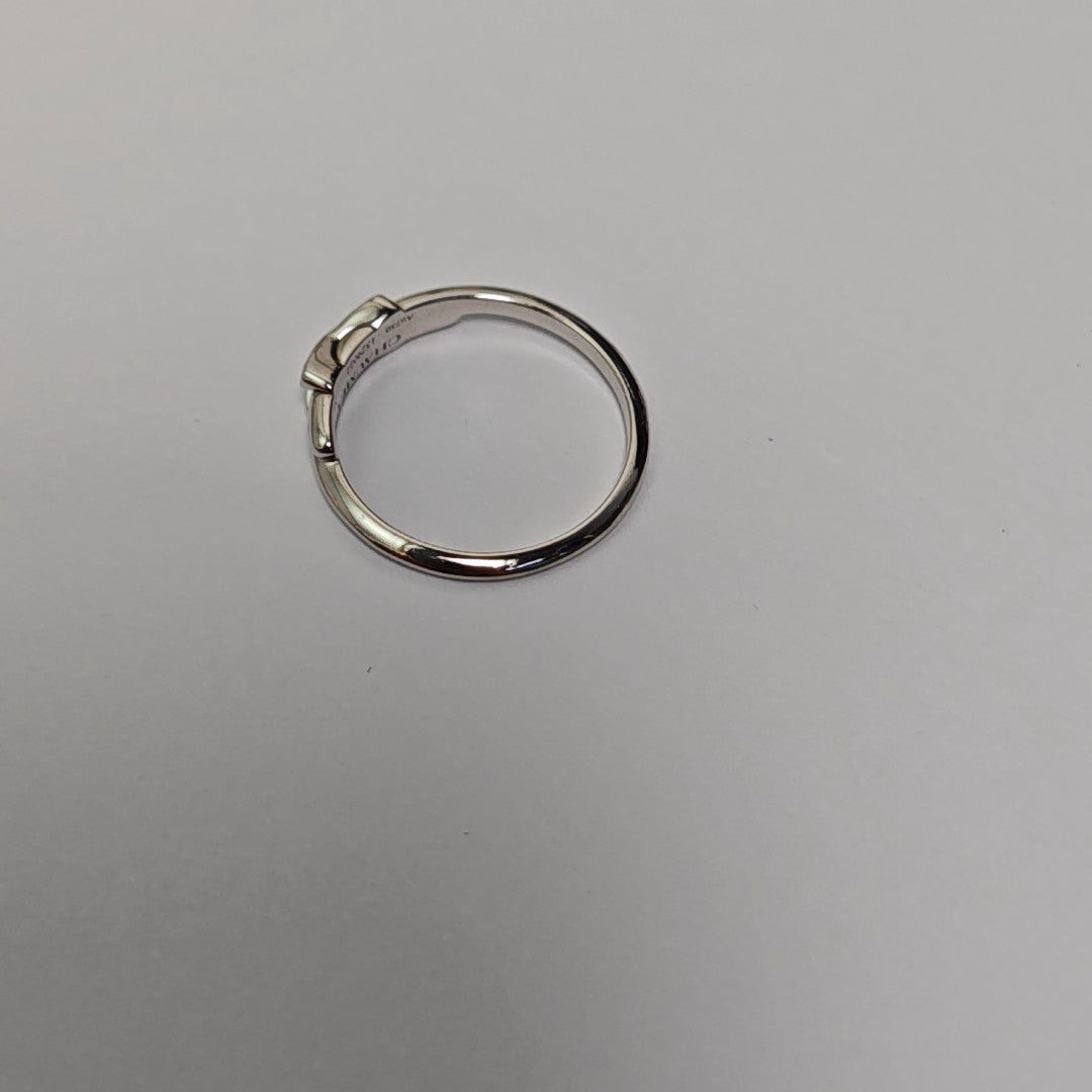Jeux De Liens 18k White Gold Silver Ring EU 51