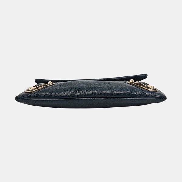 Authenticated pre-owned  Classic Metallic Edge City Calfskin Blue - Clutch at Looply
