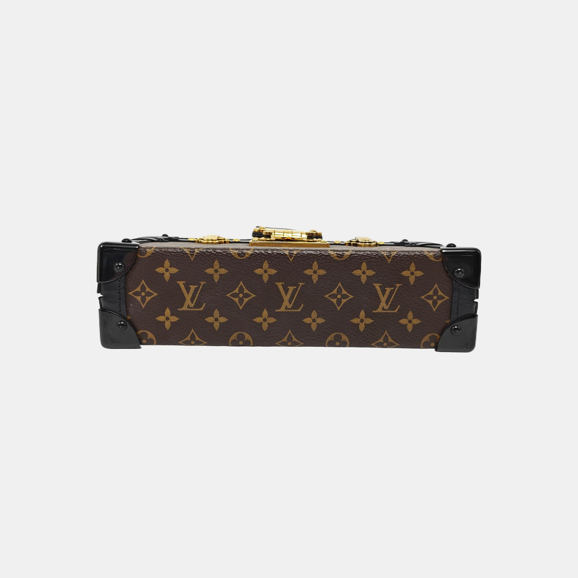 PETITE MALLE Monogram Coated Canvas Brown