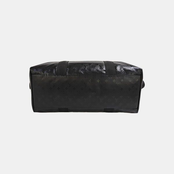 KEEPALL 55 Monogram Coated Canvas Black