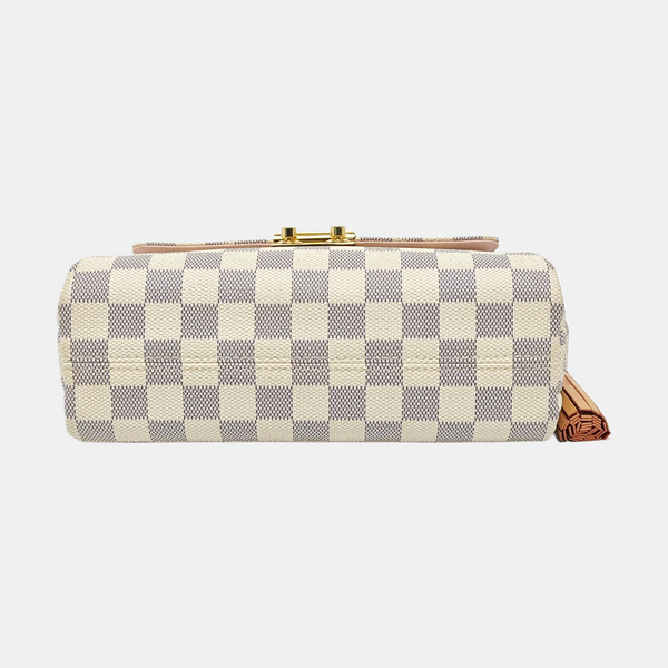 CROISETTE Damier Azur Coated Canvas White