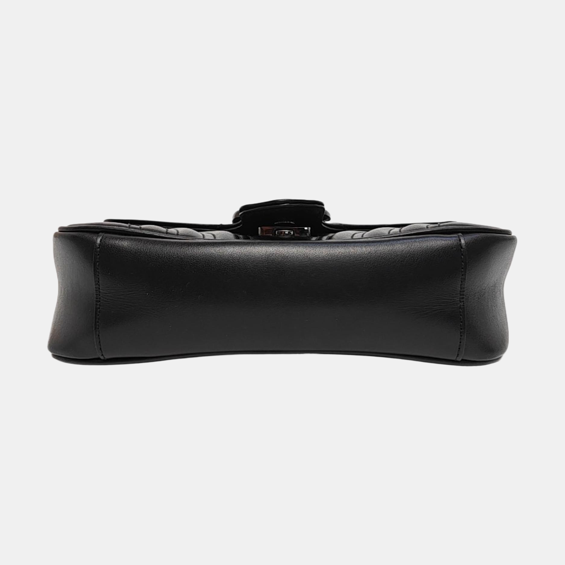 GG Marmont Small Quilted Calfskin Black