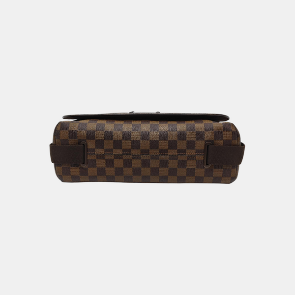 BROOKLYN MM Damier Ebene Coated Canvas Brown
