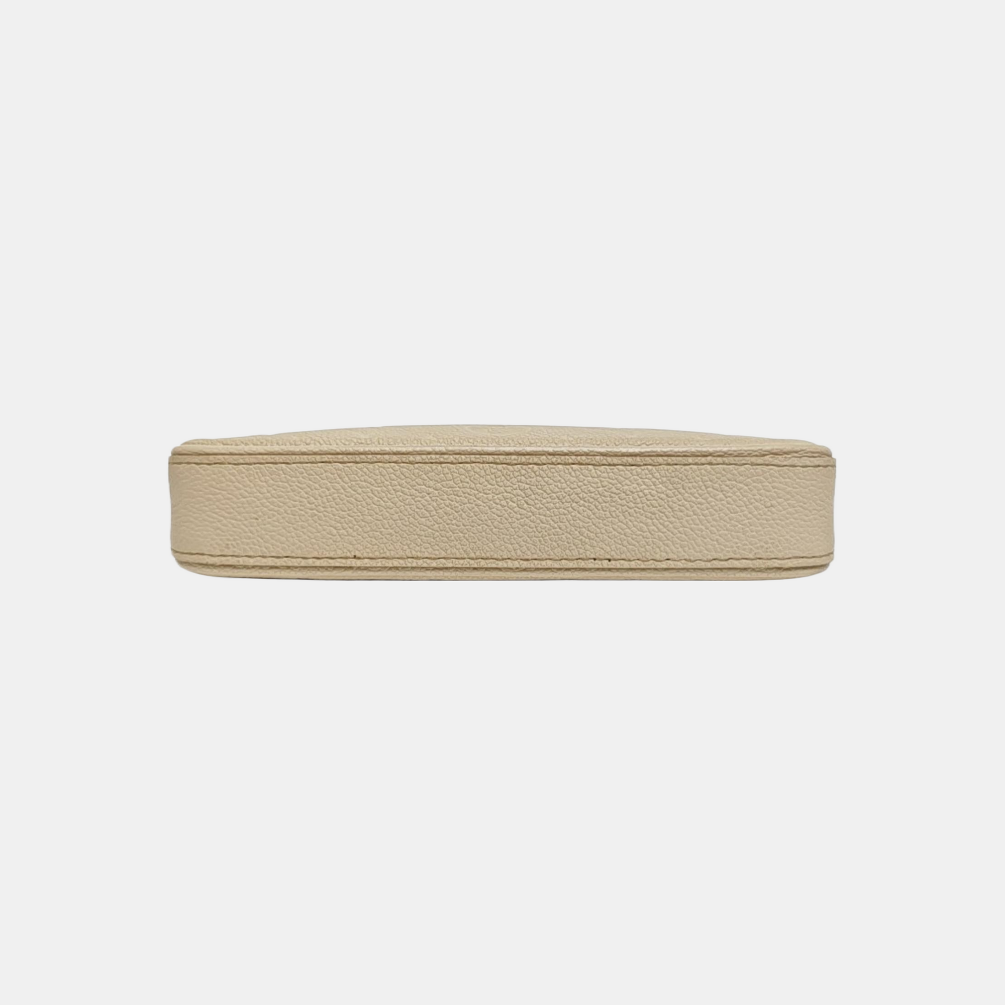 EASY POUCH ON STRAP Calfskin Beige