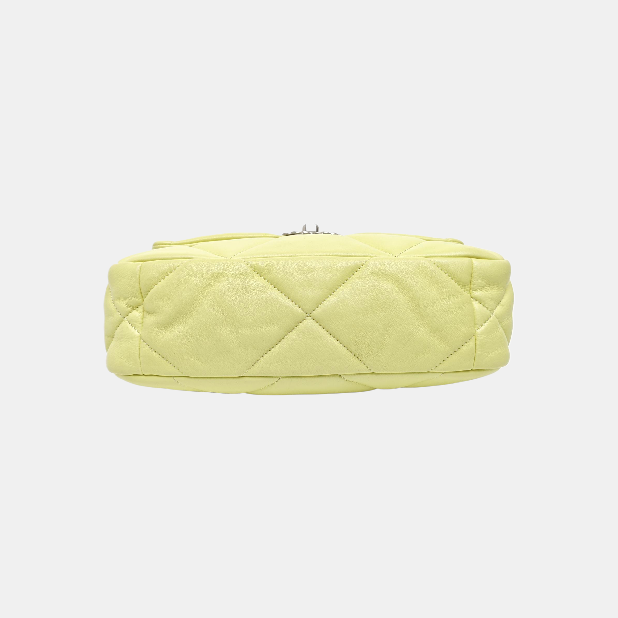 CHANEL 19 Small Quilted Lambskin Yellow
