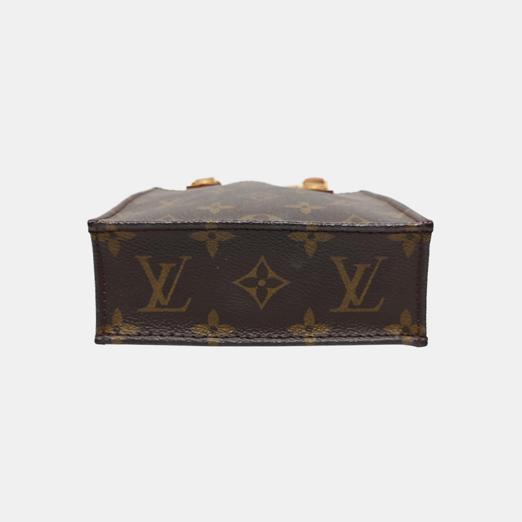 SAC PLAT Mini Monogram Coated Canvas Brown