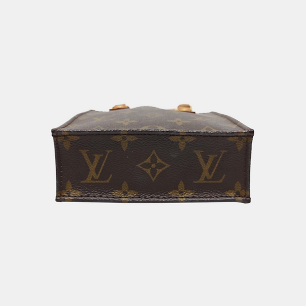 SAC PLAT Mini Monogram Coated Canvas Brown