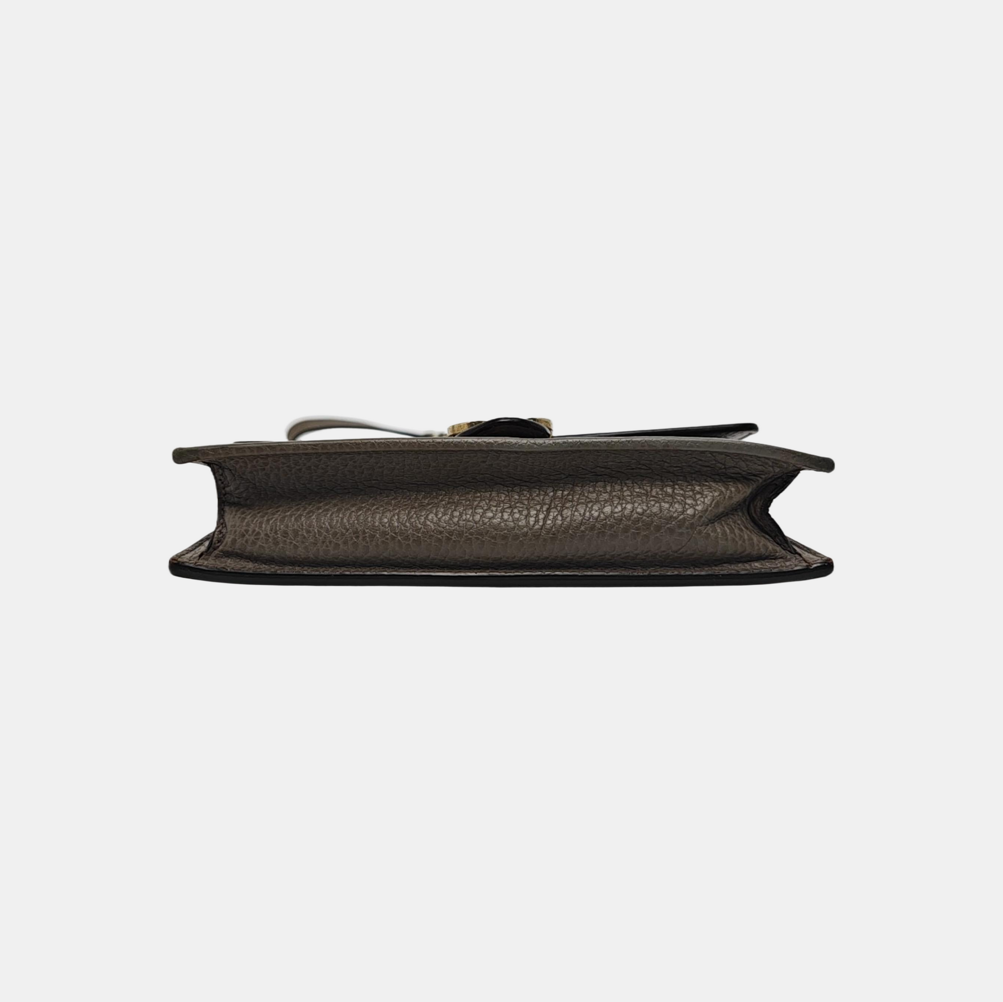 Interlocking G Small Calfskin Gray