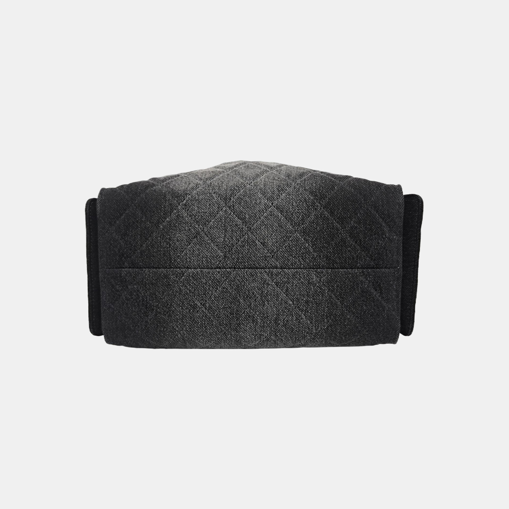 CHANEL 25 Small Quilted Denim Black