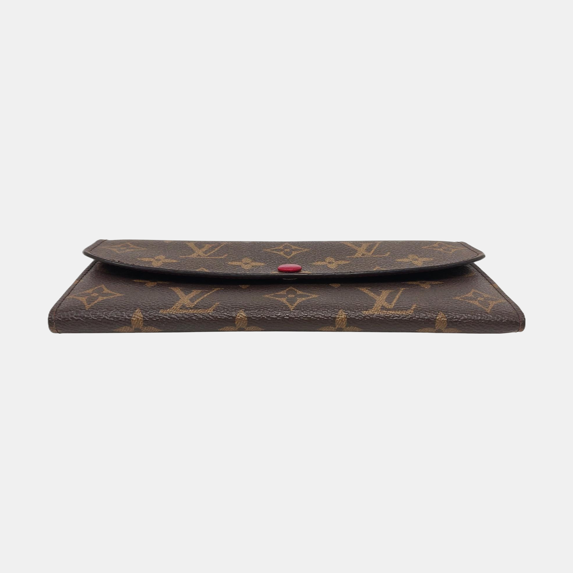 EMILIE Monogram Coated Canvas Brown Wallet