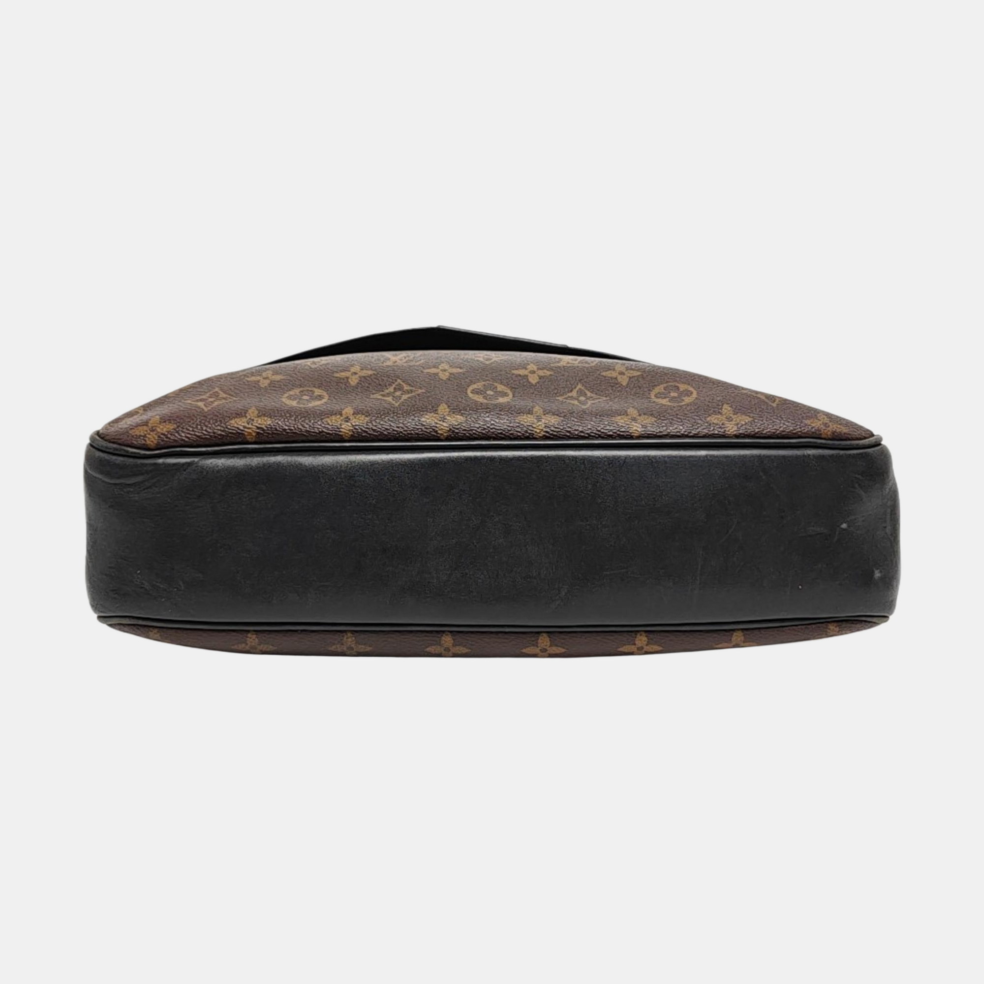 BASS Monogram Coated Canvas Brown