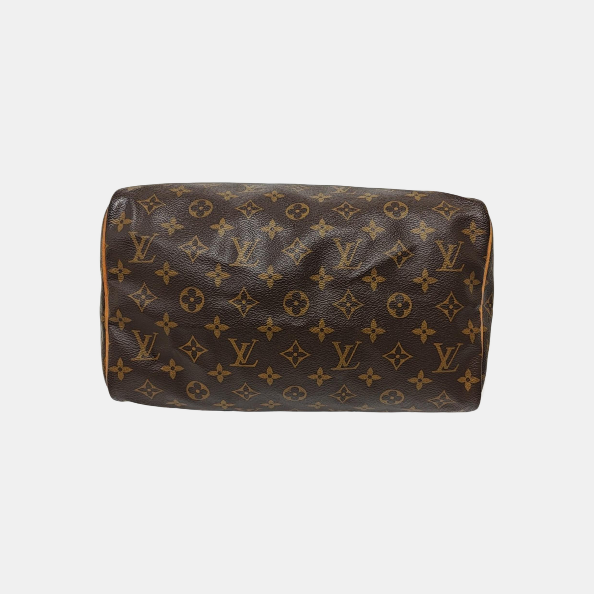 SPEEDY 30 Monogram Coated Canvas Brown